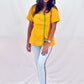 Yellow Embroidered Top