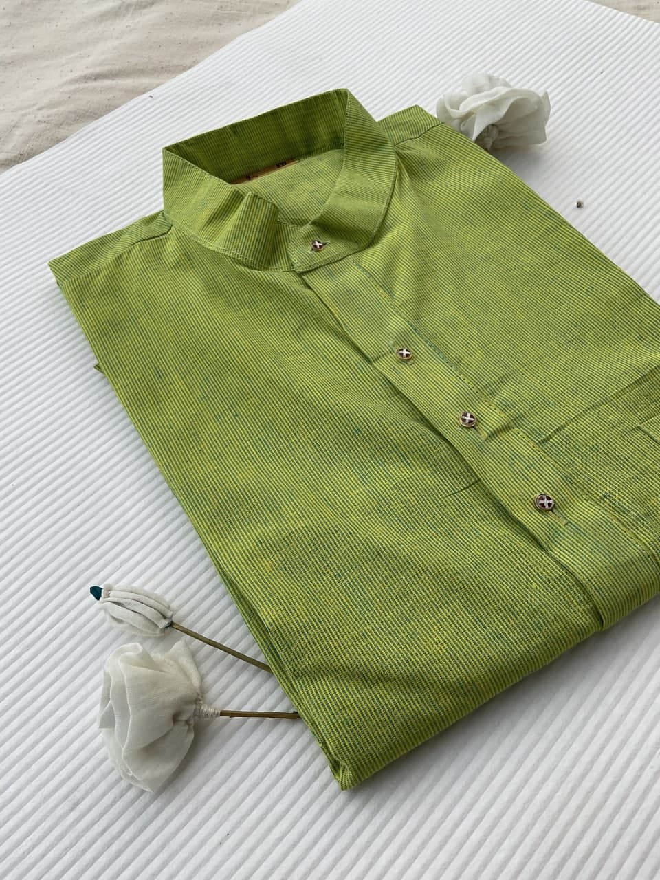 Green Stripe cotton